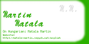 martin matala business card